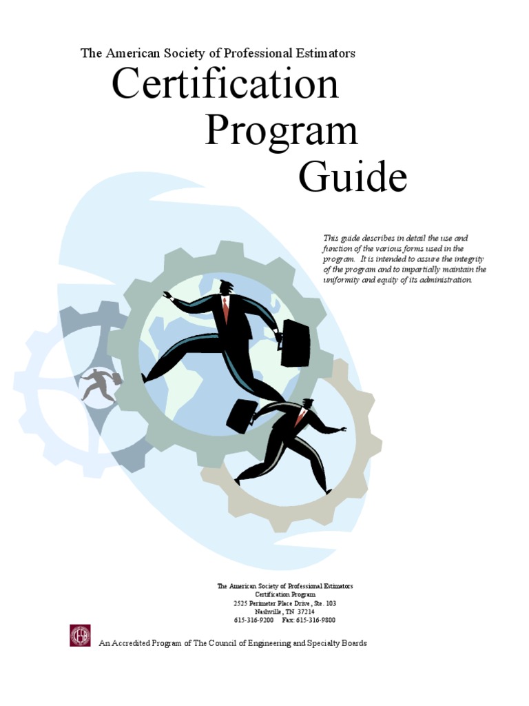 ASPE Certification Program Guide | PDF | Certification | Test (Assessment)