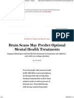 Brain Scans May Predict Optimal Mental Health Treatments - Scientific American