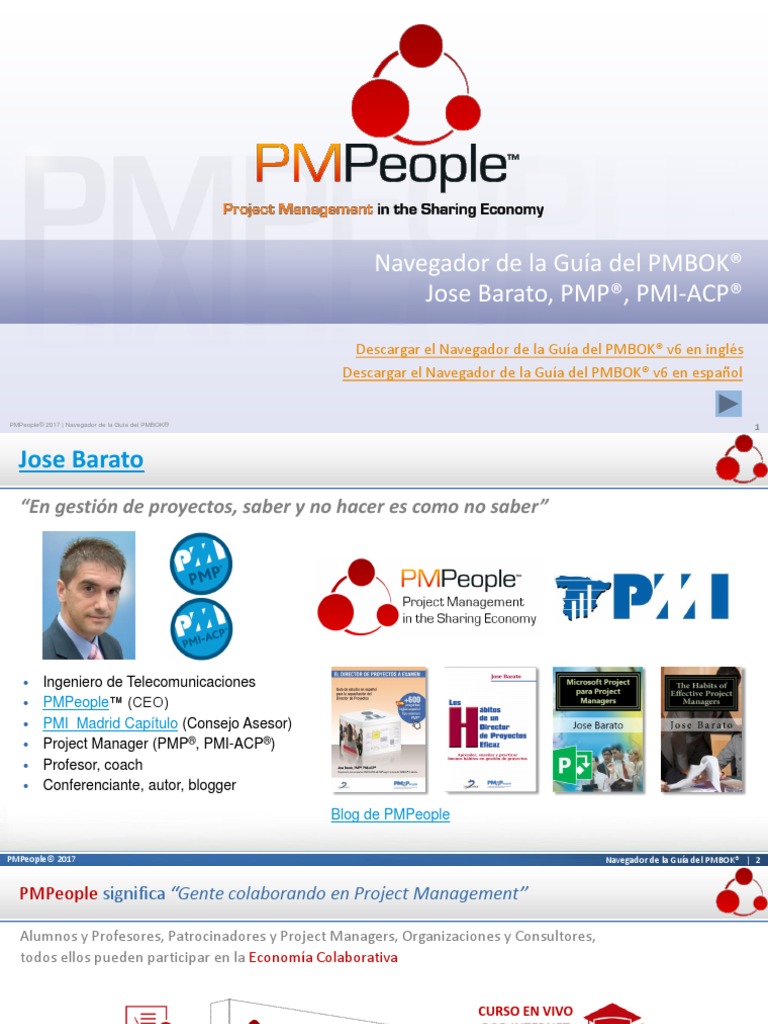 Navegador de La Guía Del PMBOK v6 | PDF | Gestión de la calidad ...