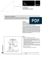 Mechanics: Confirming Archimedes' Principle