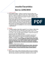 Adoración Eucarística 22-02-2018