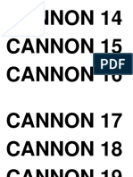 Cannon 14 Cannon 15 Cannon 16