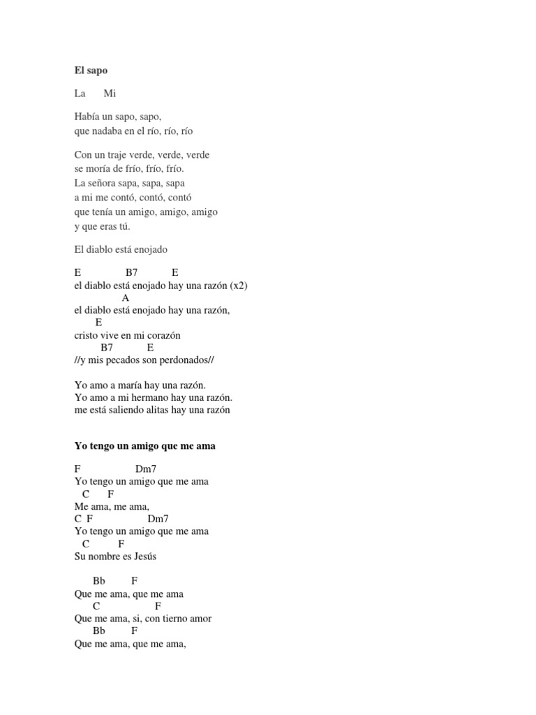 Canciones Ninos Acordes