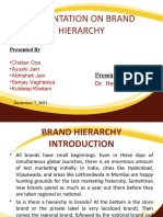 Presentation On Brand Hierarchy: Dr. Hemlata Agarwal