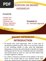 Presentation On Brand Hierarchy: Dr. Hemlata Agarwal