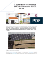 Guía para Construir Tus Propios Paneles Solares Caseros