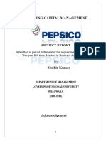 WORKING CAPITAL MANAGEMENT PROJECT REPORT