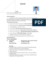 Resume for Sales Manager Position