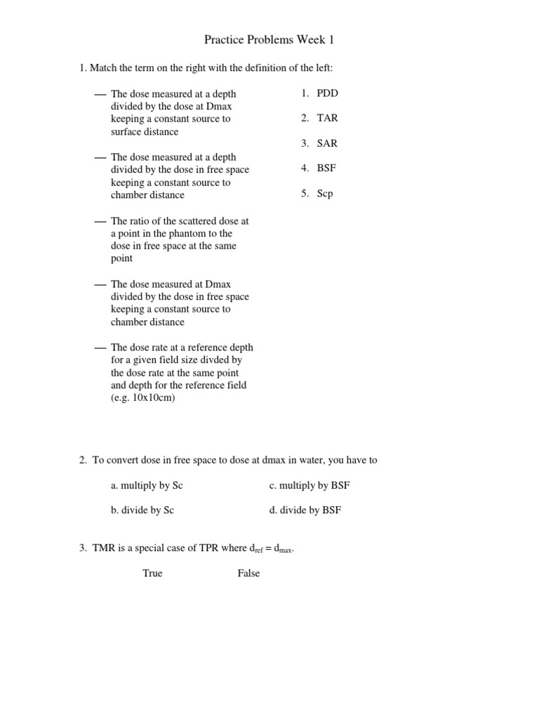 Calc Practice Problems Week 11 | PDF | Vacuum | Dose (Biochemistry)