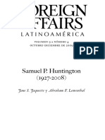 Foreign Affairs Samuel Huntington