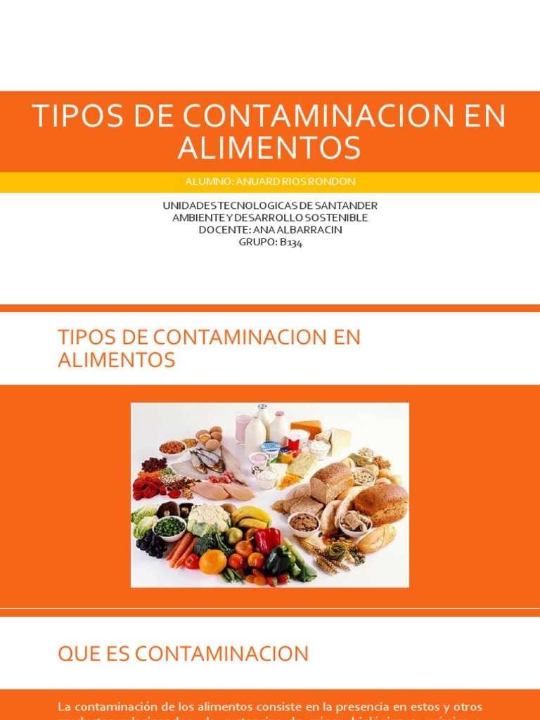 Tipos de Contaminación Alimentaria | PDF | Alimentos | Pesticida