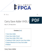 Carry Save Adder VHDL Code