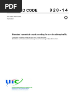 UIC Country Codes Overview | PDF | Rail Transport | Transport