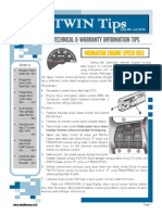 Consejos TWIN. Información Técnica y Sobre La Garantía Consejos Configuración Del Motor de Ralentí de Velocidad