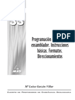 Programación en Lenguaje Ensamblador Instrucciones Básicas Formatos y Direccionamientos 13 PP