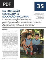 Da Educação Segregada à Educação Inclusiva