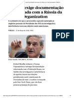 EUA - Mueller Exige Documentação Relacionada Com A Rússia Da Trump Organization - PÚBLICO