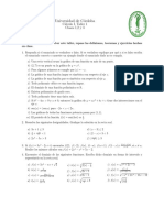 Universidad de Córdoba Cálculo I Taller 1, Semestre II-2016