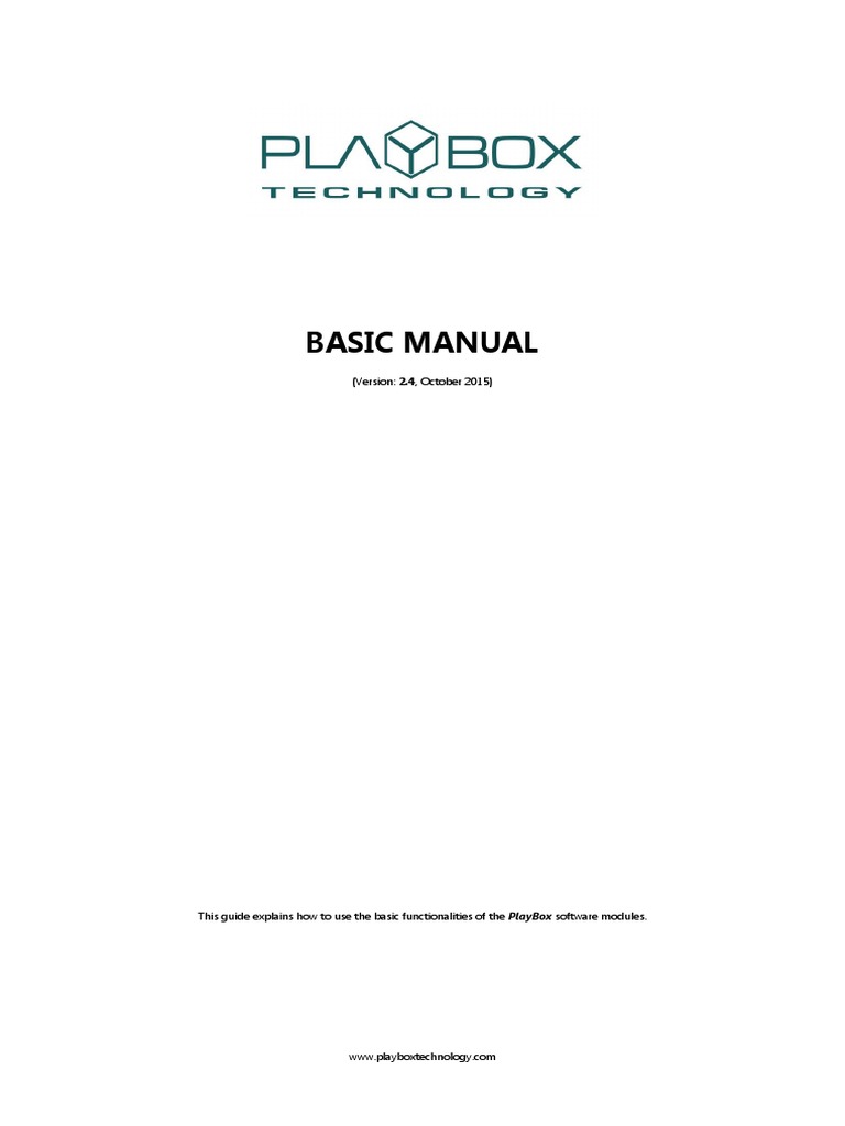 Playbox Basic Manual | PDF | World Wide Web | Internet & Web