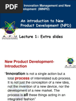 An Introduction To New Product Development (NPD) (NPD) : Lecture 1: Extra Slides