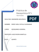 Práctica de Geoquimica No