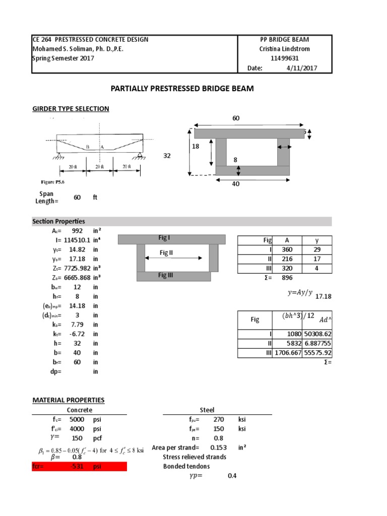 PP Bridge Beam Design | PDF | Prestressed Concrete | Beam (Structure)