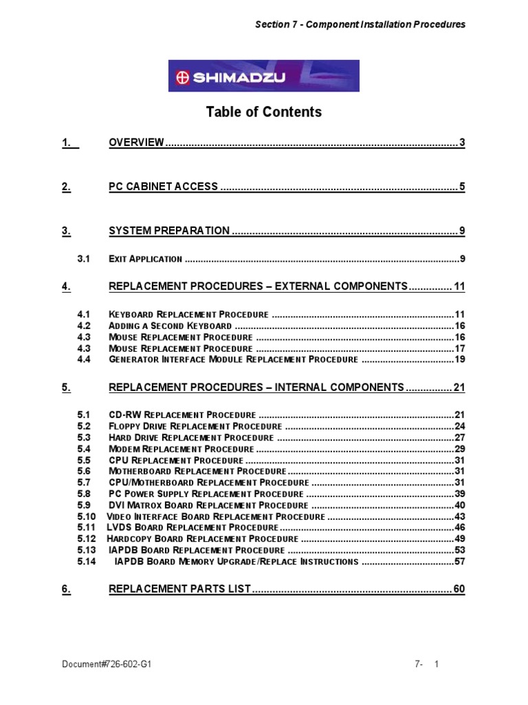 Replacement Procedures | Download Free PDF | Personal Computers ...