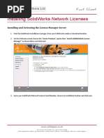 Installing SolidWorks Network Licenses