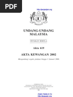 Akta 619 Akta Kewangan 2002