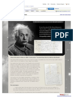 Carta de Einstein Subastada Por Ebay