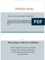 Definition Essay: - Writing That Explains What A Term Means