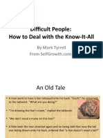 Difficult People - Dealing With The KnowItAll