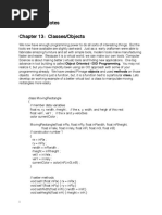 Processing Notes Chapter 13: Classes/Objects