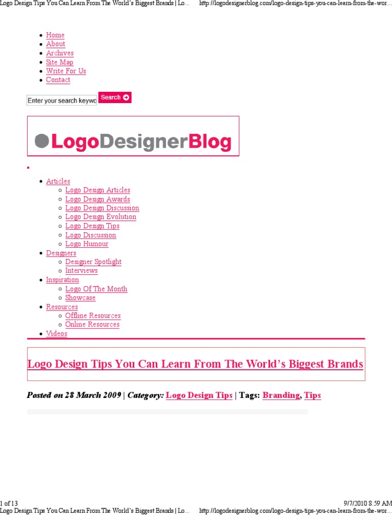 Logo Design Tips You Can Le... | PDF | Logos | Brand