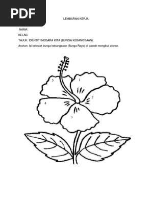 Lembaran Kerja Bunga Kebangsaan golekyu Lembaran Kerja Bunga Kebangsaan golekyu