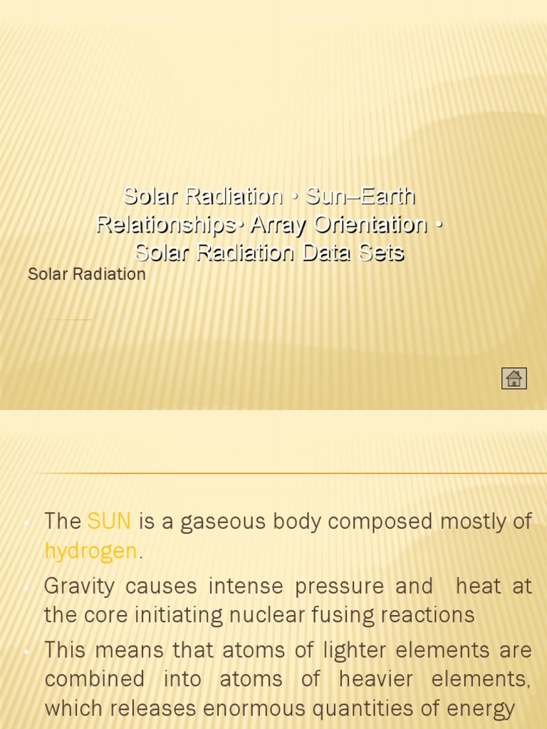 Types of Solar Radiation Explained | PDF | Sun | Radiation