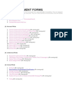 Measurement Forms: (1) General