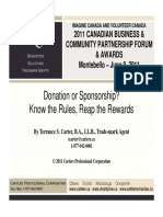 Donation or Sponsorship? Know The Rules, Reap The Rewards