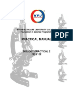 Biology Practical 2 - Manual FIS 2102