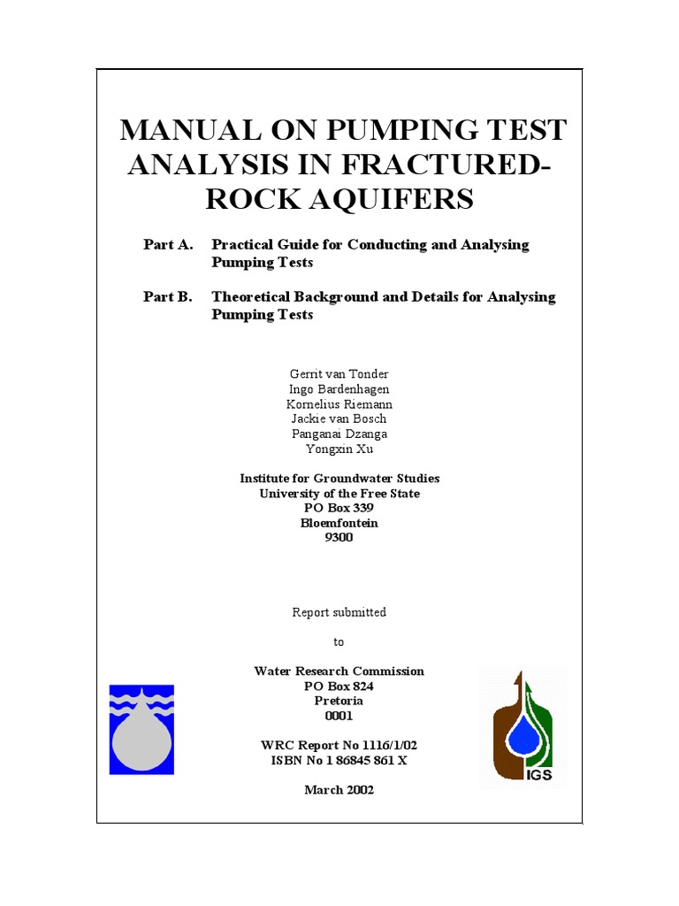 Pumping Test Analysis in Fractured Aquifers | PDF | Aquifer ...