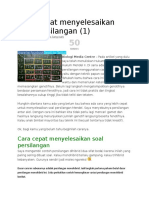 Cara Cepat Menyelesaikan Soal Persilangan