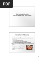 Business and Information Process Rules, Risks, and Controls: Internal Control Systems