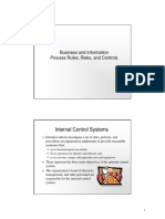 Business and Information Process Rules, Risks, and Controls: Internal Control Systems