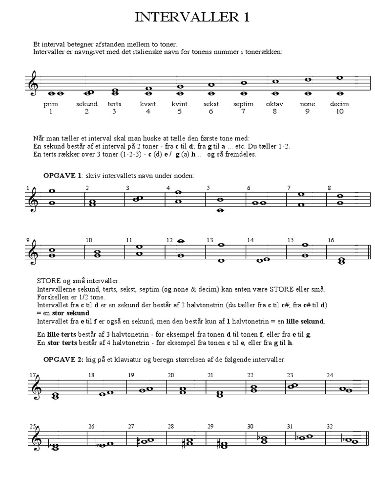 Intervaller 1 | PDF