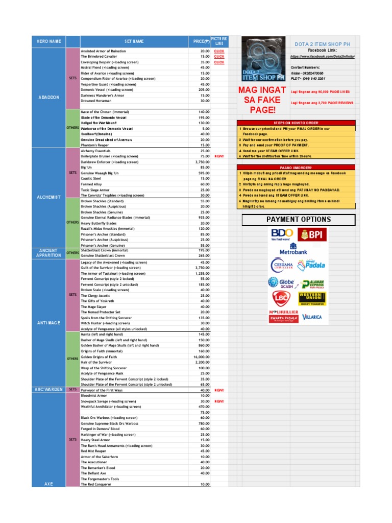 Dota 2 Item Shop Ph Pricelist Religion And Belief
