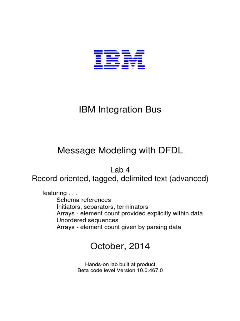 Advanced DFDL Message Modeling Lab | PDF | Parsing | Xml Schema
