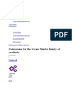 Extensions For The Visual Studio Family of Products: Featured