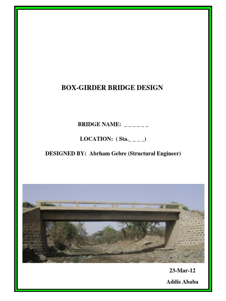 Box Girder Bridge Design Overview | PDF | Bending | Concrete