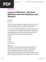 Questions & Answers On Rating and Loss Dissipation