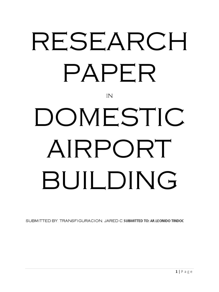 Research Paper in Airport Airport Baggage